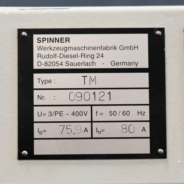 SPINNER LATHE CNC TM 300 - Image 16