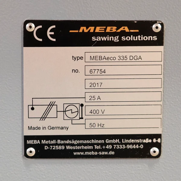 MEBA Bandsåg Eco 335 DGA-600 - Bild 10